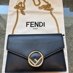 Fendi Black Wallet on Chain